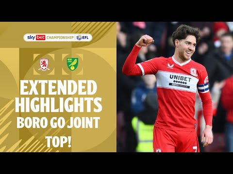 JOINT TOP! | Middlesbrough v Norwich City Extended Highlights