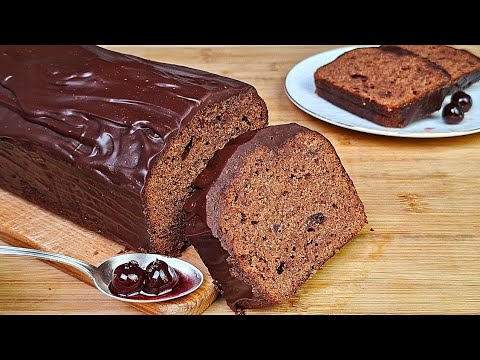 MURZYNEK Z WIŚNIAMI mięciutki, bardzo łatwy do zrobienia, bez miksera