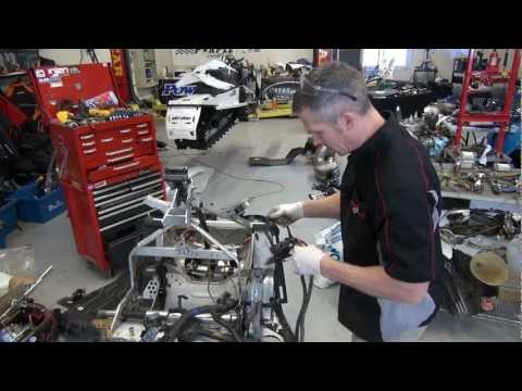 Skidoo 700 REV Ep #10 mod sled build,jackshaft, steering, electrical install - e start removal.