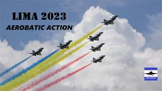 LIMA 2023  Four aerobatic jet teams totaling 27 jets