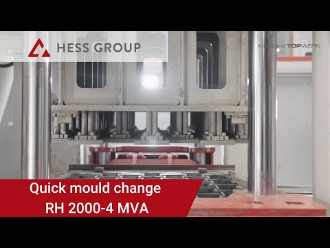 Quick change mould system by HESS GROUP for efficient concrete block & paver production