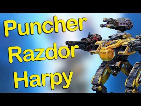 Harpy with Puncher Razdor living legend war robots gameplay WR robot