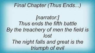 Blind Guardian - Final Chapter Lyrics