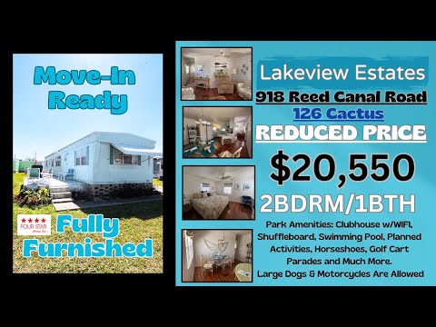 2bd/1bth - MOVE-IN READY - Fully Furnished - Motivated Seller -Lakeview Estates -South Daytona