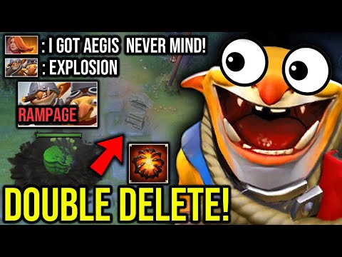 WTF 200IQ BRUTAL!! DOUBLE DELETE LINA with his AEGIS & EPIC RAMPAGE!