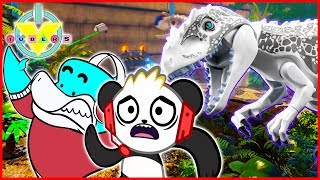 Lego Jurassic World NEW GIANT DINOSAUR Let's play Combo Panda Vs. Gil