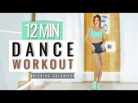 12 MIN KICKING CALORIES - Fun Cardio HIIT Workout - dance, suitable to do in public