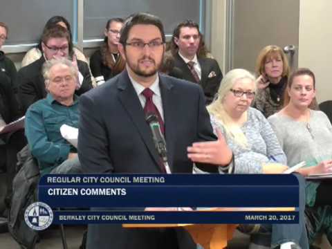 Berkley City Council Meeting - March 20, 2017