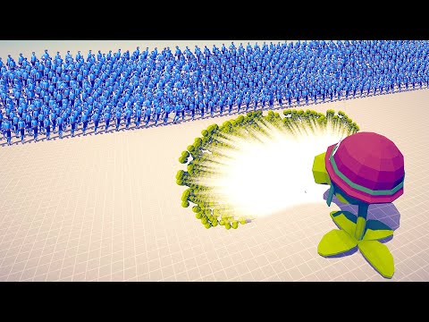 GOD PEA SHOOTER vs ARMY OF UNITS - Totally Accurate Battle Simulator TABS