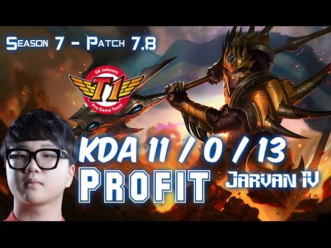 SKT T1 Profit JARVAN IV vs RIVEN Top - Patch 7.8 KR Ranked