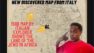1588 Italian Explorers Map and writings of The lost Land of the Black Jews in Africa
