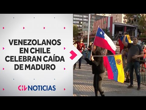 Venezolanos en Chile celebran la captura de Nicolás Maduro en las calles - CHV Noticias