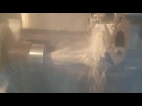 4130 Steel Part Heavy Roughing and 1.5" Seco insert drill! - Doosan CNC Lathe