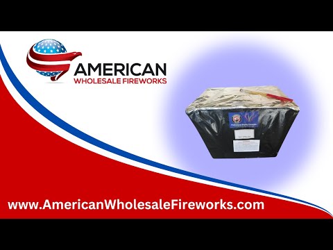 Cake - 25 Shot Silver Whirling Chrysanthemum ... Available at American Wholesale Fireworks!