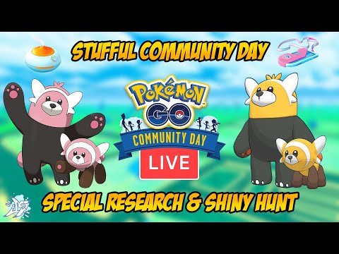 Stufful Community Day Shiny Hunt And Special Research | Pokemon GO