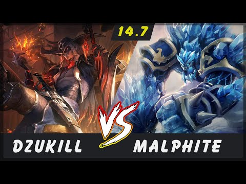 Dzukill - Yone vs Malphite TOP Patch 14.7 - Yone Gameplay