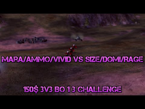 C&C Generals Zero Hour 150$ 3v3 Challenge | Marakar/Ammo/Vivid vs Size/Dominator/Rage