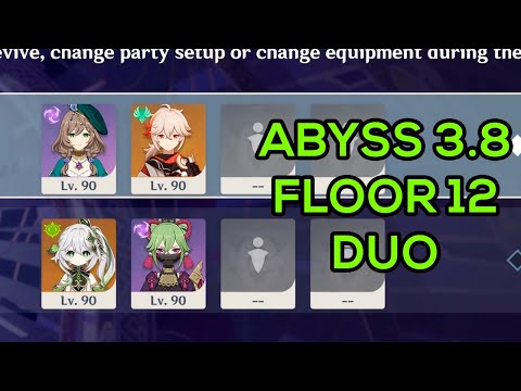 Duo Spiral Abyss 3.8 C1 Lisa & Kazuha + C0 Nahida & Kuki Shinobu l Floor 12 9 stars Genshin Impact
