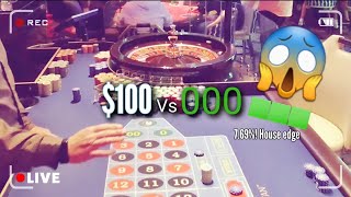 $100 vs TRIPLE ZERO ROULETTE at The Cosmopolitan | Was Down to my last $5 dollars | Is it that bad?