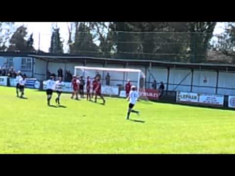 Faversham Town v Merstham. PK scores with his head
