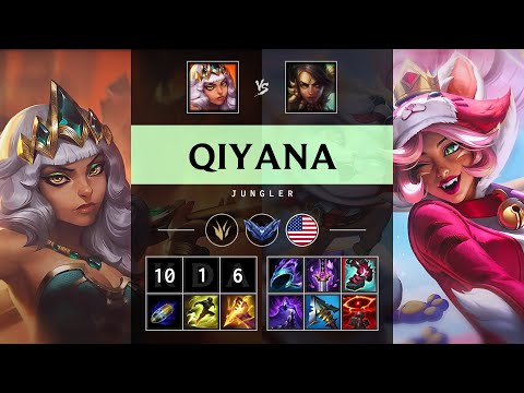 Qiyana Jungle vs Nidalee - NA Diamond Patch 25.17