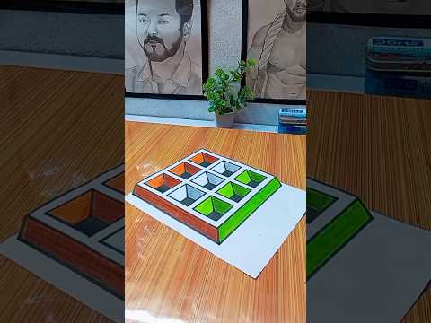 Easy 3d Drawing #shortvideo and 3D Indian Flag Drawing #shortvideo #youtubeshorts