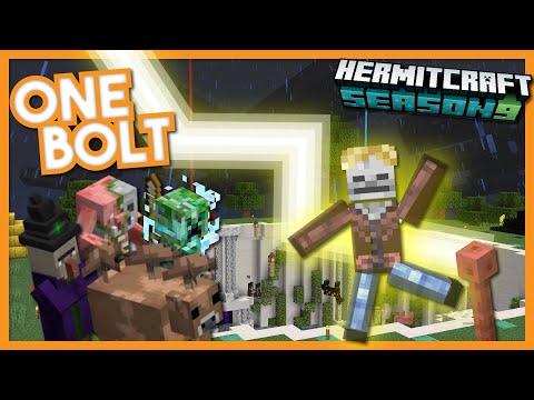 ONE Strike, FOUR Mobs!!! - Minecraft Hermitcraft Season 9 #10