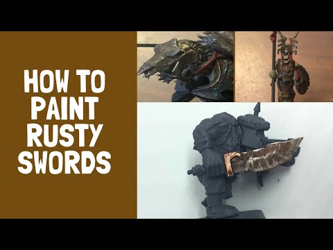 How to Paint Rusty Swords Rust effect - Miniature Painting Tutorial