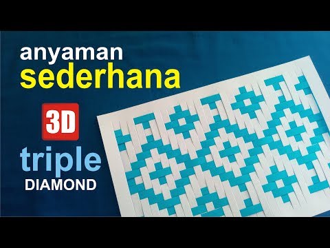 Cara Membuat Anyaman Kertas Central Diamond Sangat Mudah Smotret