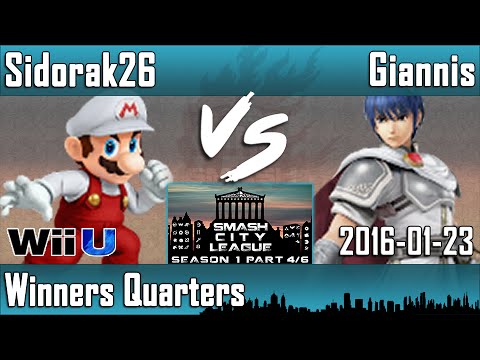 SCLS1P4 - Sidorak26 (Mario) vs Giannis (Marth) - WQ - Smash 4