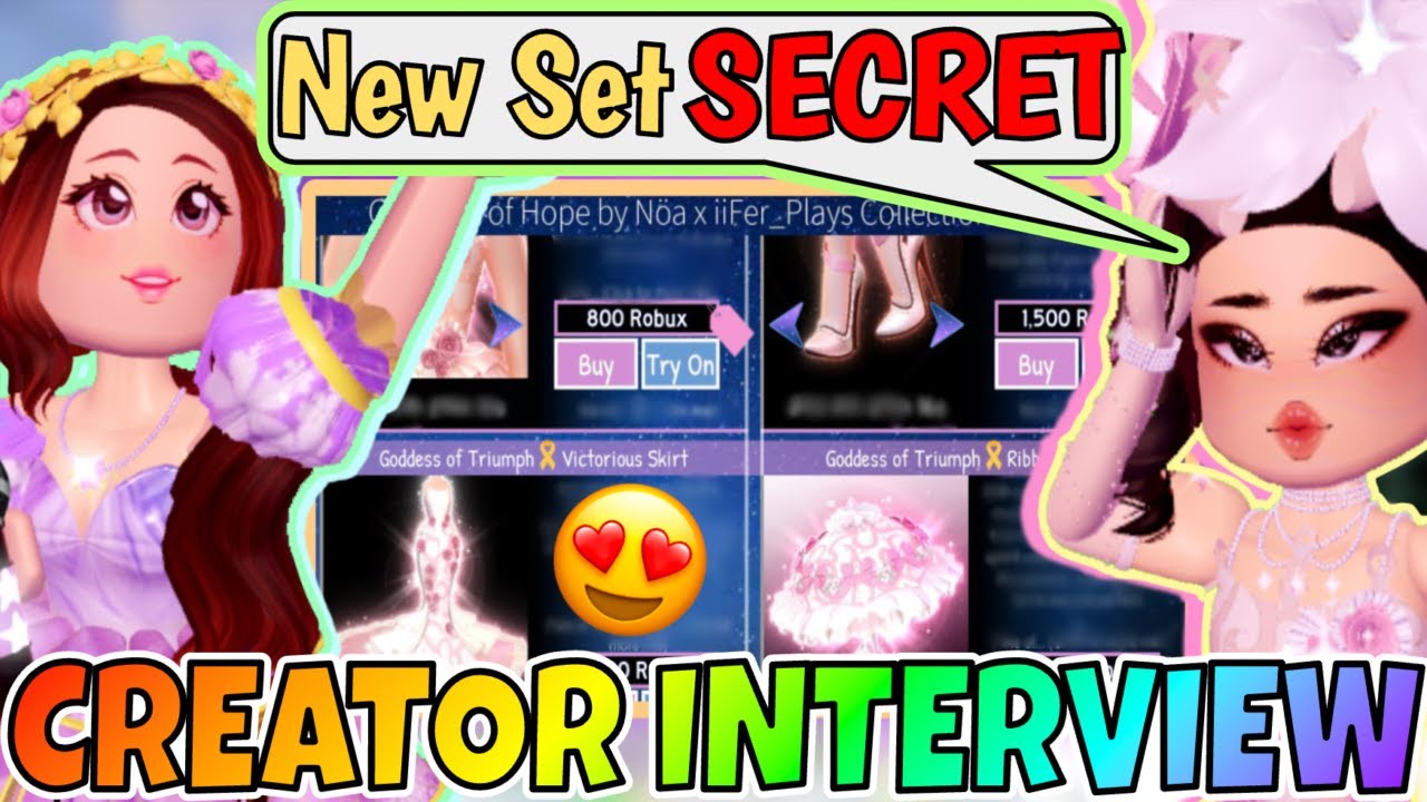 I INTERVIEWED The CREATOR Of GODDESS Of TRIUMPH Set 🤩 (SECRETS, Set BACKSTORY & MORE!) ~Royale High