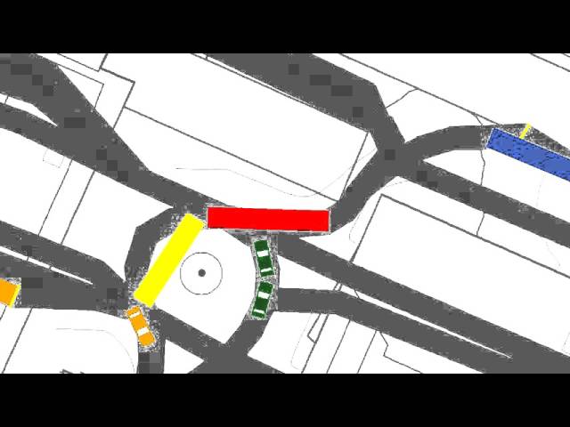 Examples of animated displays of traffic microsimulation