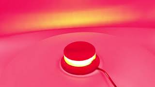 LED maják, 12-24V, 18x1W červený, pevná montáž ECE R10