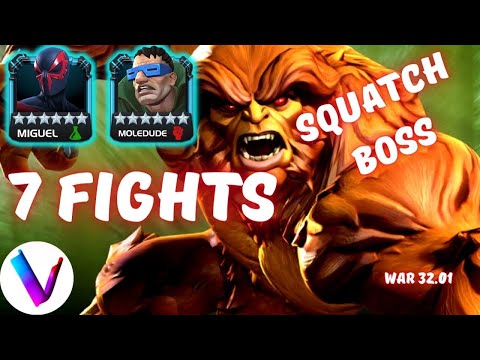 Rank 4 Spider-Man 2099 & Mole Man Crush War 32.01 4L0ki Sasquatch Boss Mojo Mangog Professor X MCoC