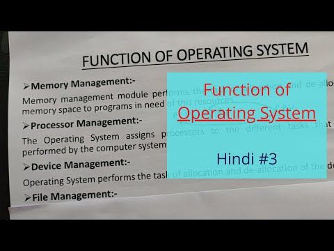 Introduction to Operating System in Hindi Operating System Tutorials Hindi 02