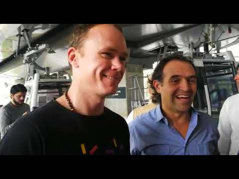 Chris Froome and Rigoberto Urán's tour of Medellín [News] - Telemedellín