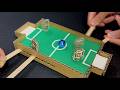 Easy Craft Magnet Soccer Game With Cardboard And Ice Cream Sticks