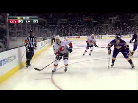 Mike Cammallari GWG : Calgary Flames v LA Kings : February 18 2012