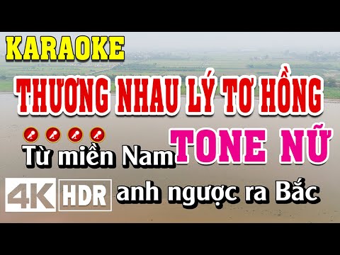Thương Nhau Lý Tơ Hồng Karaoke Tone Nữ Beat Chuẩn | Đình Long Karaoke