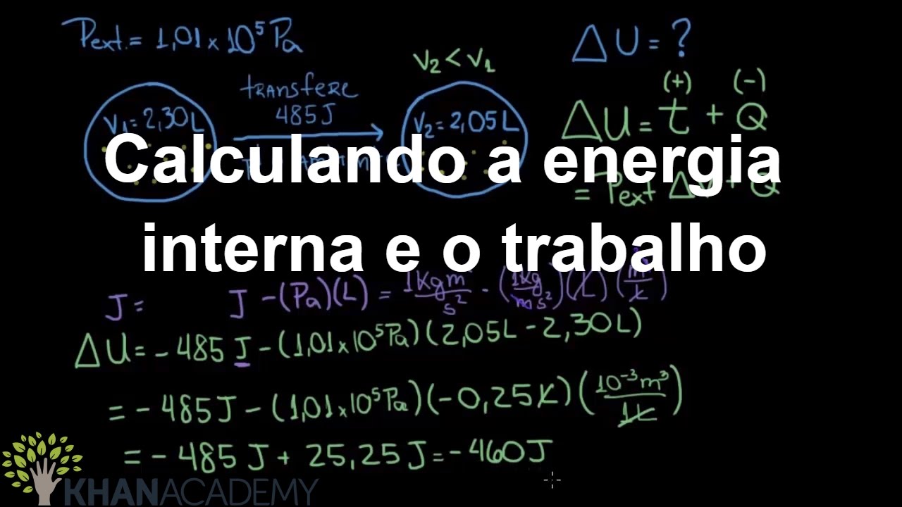 Calculando a energia interna e o trabalho | Termodinâmica | Química | Khan Academy