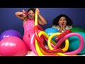 3 COLORS OF GLUE SLIME CHALLENGE CHALLENGE MAKING SLIME WITH GIANT BALLOONS EDITION