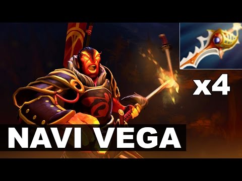 NAVI VEGA - 4 Rapiers MEGACREEPS Defense BTS Dota 2