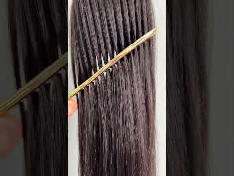 Накладний хвіст з натурального волосся, 50 см, 100г, чорно-коричневий (№1B) video