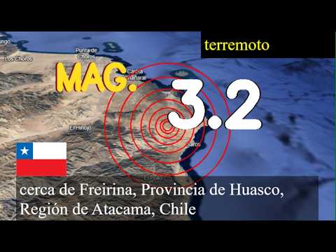 Terremoto cerca de Freirina, Provincia de Huasco, Región de Atacama, Chile Terremoto de magnitud 3,