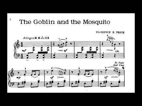 Florence B. Price - The Goblin and the Mosquito for Piano (1951) [Score-Video]