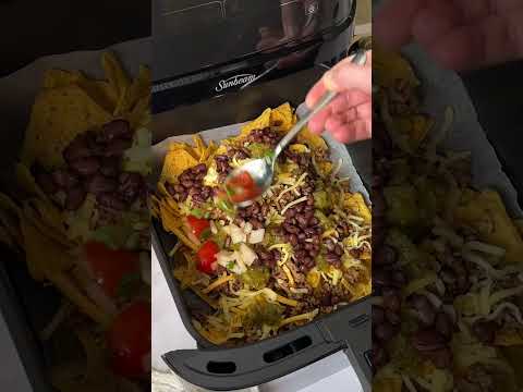 Easy Cheesy AirFry Nachos #nachos #airfryer #sunbeam