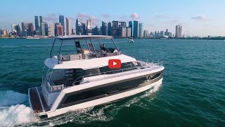 The new MY 40 Fountaine Pajot Motor Yacht Catamaran recorded in Singapore