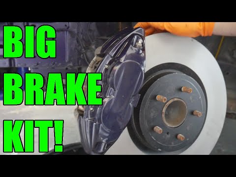 Infiniti G35 Coupe BIG BRAKE KIT Akebono Conversion INSTALL
