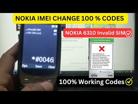 Nokia 6310 IMEI Change Codes | All Nokia Models Invalid Sim or Registration Failed Solution | Fixed