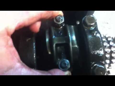 Torn down Datsun L28. Spun big end bearing.